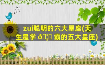 zui
聪明的六大星座(天生是学 🦋 霸的五大星座)